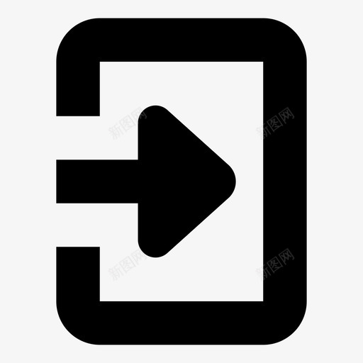出口标志简单图标svg_新图网 https://ixintu.com 出口标志 简单图标