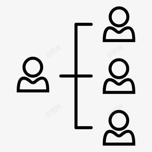 水平层次结构业务组成员图标svg_新图网 https://ixintu.com 业务组 成员 水平层次结构 组织结构