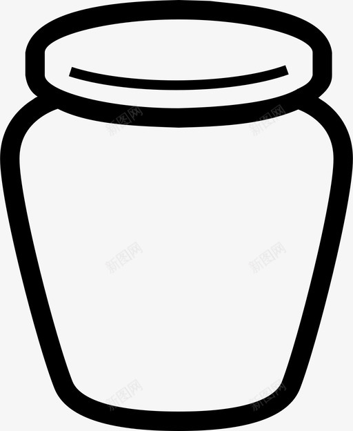 芥末壶调味品罐子图标svg_新图网 https://ixintu.com 泡菜 罐子 罐子里的东西 芥末壶 调味品