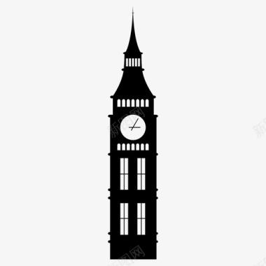 大本钟伦敦塔楼图标图标
