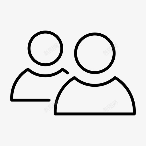 联系人朋友成员图标svg_新图网 https://ixintu.com 人 成员 朋友 联系人