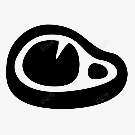 肉牛排图标svg_新图网 https://ixintu.com 牛排 肉