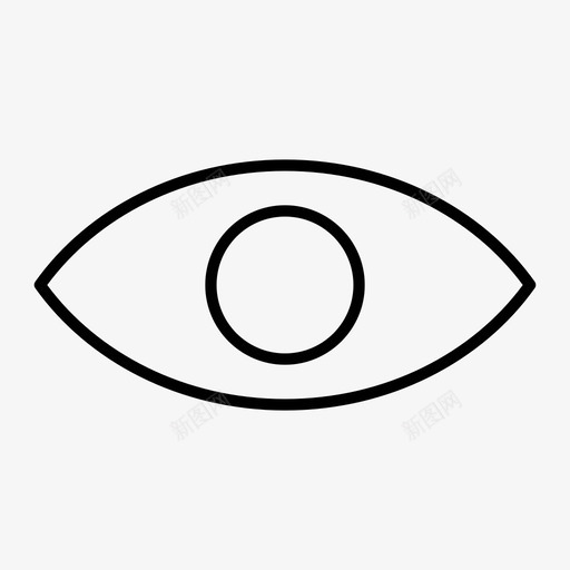 视图眼睛用户界面图标svg_新图网 https://ixintu.com 用户界面 眼睛 视图