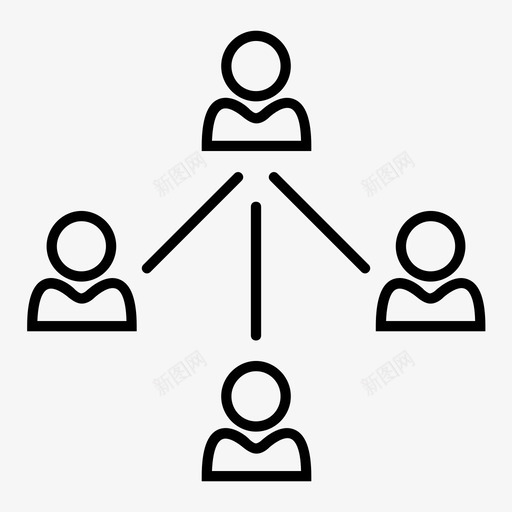 层次结构商业社区公司结构图标svg_新图网 https://ixintu.com 公司结构 商业社区 团队成员 层次结构 组织结构