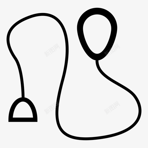 狗链宠物绳子图标svg_新图网 https://ixintu.com 宠物 散步 狗链 绳子