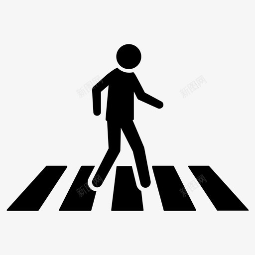 人行横道斑马线图标svg_新图网 https://ixintu.com 人行横道 斑马线