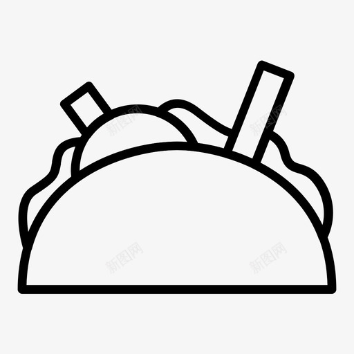 三明治食物图标svg_新图网 https://ixintu.com 三明治 食物
