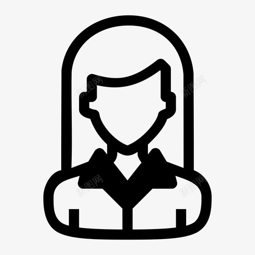 秘书助理女图标svg_新图网 https://ixintu.com 助理 女 秘书