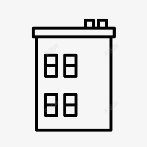 大楼公寓办公室图标svg_新图网 https://ixintu.com 公寓 办公室 大楼 工作