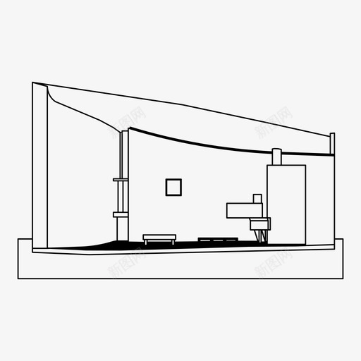 朗尚教堂建筑科尔布西耶图标svg_新图网 https://ixintu.com 建筑 建筑杰作 朗尚教堂 法国 现代 科尔布西耶