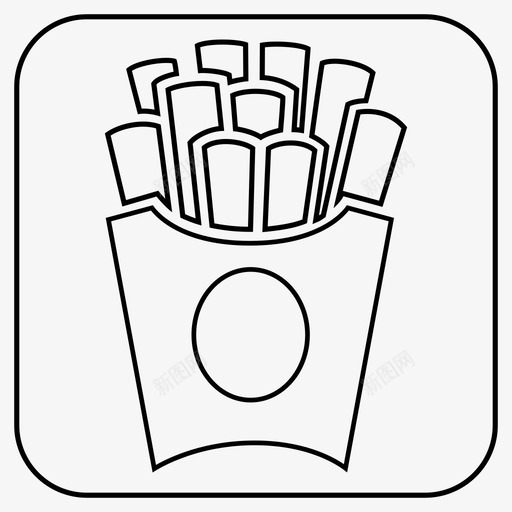 薯条垃圾食品土豆图标svg_新图网 https://ixintu.com 土豆 垃圾食品 薯条