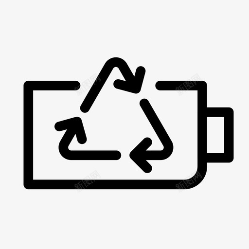 循环电池生态能源图标svg_新图网 https://ixintu.com 工业 循环电池 生态 绿色能源生态 能源