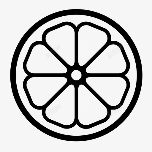 橘子片水果柠檬图标svg_新图网 https://ixintu.com 柠檬 橘子片 水果 酸橙