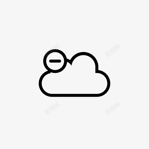 删除云减号存储图标svg_新图网 https://ixintu.com 减号 删除云 存储 添加删除云