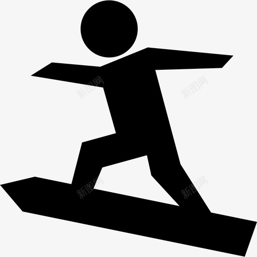 冲浪剪影运动poi活动图标svg_新图网 https://ixintu.com poi活动 冲浪剪影 运动