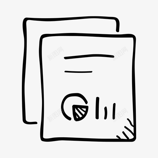 报告文件页面图标svg_新图网 https://ixintu.com 商业涂鸦 总结 报告 文件 研究 页面