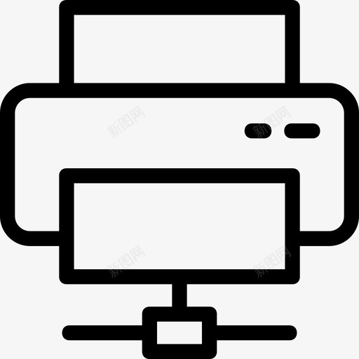 打印机传真机喷墨打印机图标svg_新图网 https://ixintu.com 传真机 喷墨打印机 打印机 激光打印机 科技线图标