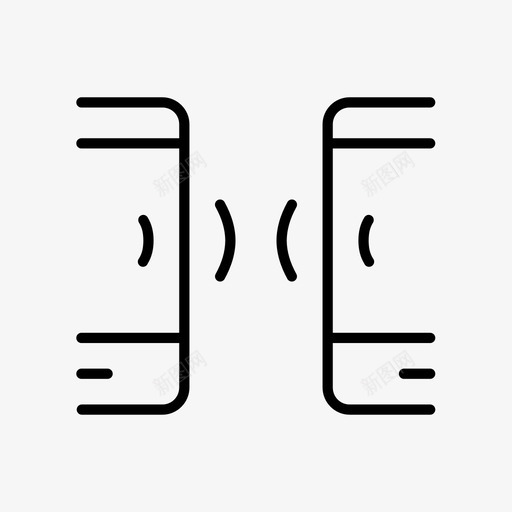 nfc传输手机移动传输图标svg_新图网 https://ixintu.com nfc传输 发送数据 手机 移动传输