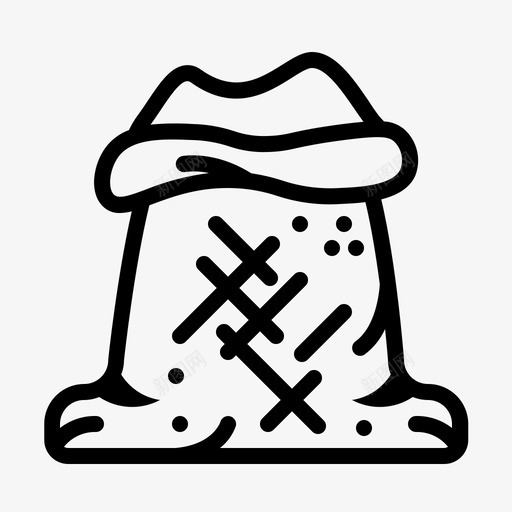 麻袋胡椒粉调味料图标svg_新图网 https://ixintu.com 厨房调味料 胡椒粉 调味料 香料 麻袋