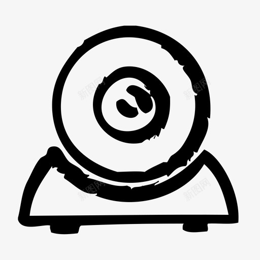 网络摄像头电脑硬件图标svg_新图网 https://ixintu.com 技术 服务 电脑 硬件 网络摄像头 草图 软件