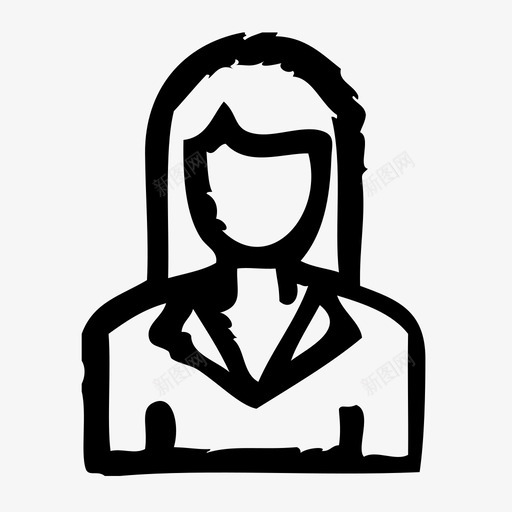 女性中介经纪人图标svg_新图网 https://ixintu.com 中介 女性 室内 房地产 房子 素描 经纪人