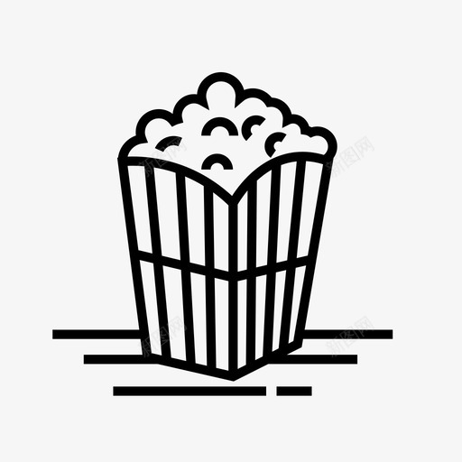 爆米花电影院食物图标svg_新图网 https://ixintu.com 厨房 爆米花 电影院 零食 食物
