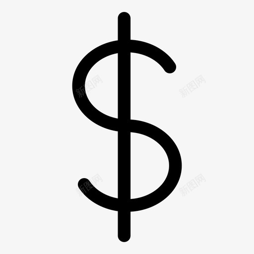 钱美元图标svg_新图网 https://ixintu.com 美元 钱