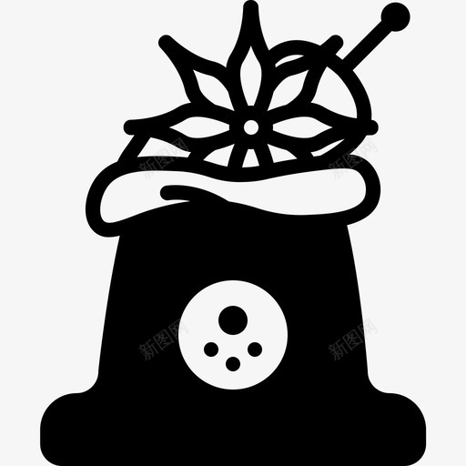 麻袋茴香调味料图标svg_新图网 https://ixintu.com 厨房调味料 茴香 调味料 香料 麻袋
