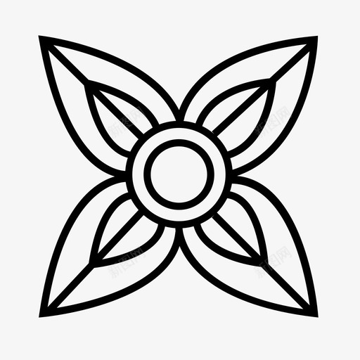 花叶图标svg_新图网 https://ixintu.com 叶 花