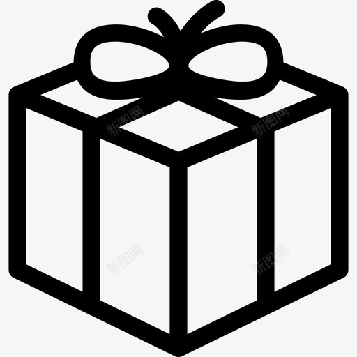 圣诞礼物形状圣诞快乐线图标svg_新图网 https://ixintu.com 圣诞快乐线 圣诞礼物 形状