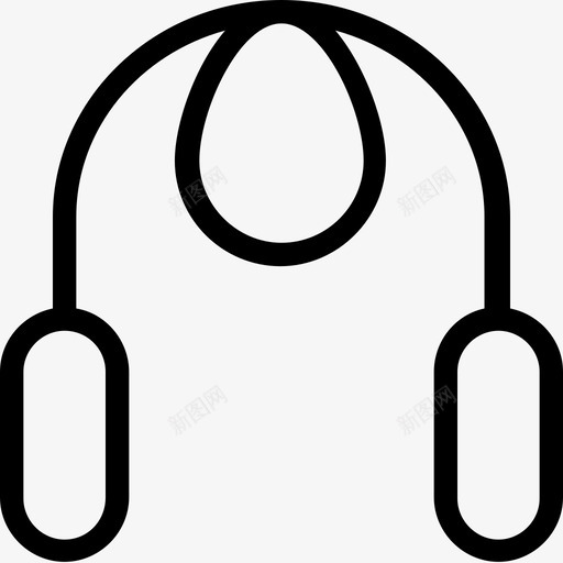 跳绳有氧运动健身图标svg_新图网 https://ixintu.com 健身 医疗线图标 有氧运动 跳绳
