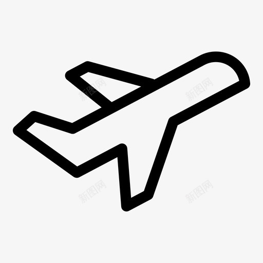 飞机机场运输图标svg_新图网 https://ixintu.com 旅行 机场 运输 飞机