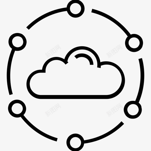 营销云网络处理图标svg_新图网 https://ixintu.com 1400网页和搜索引擎优化平面线图标 处理 网络 营销云