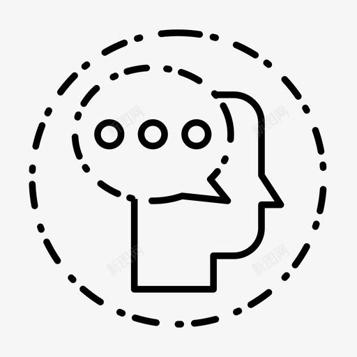 聊天泡泡交流图标svg_新图网 https://ixintu.com 交流 交谈 思考 泡泡 留言 聊天