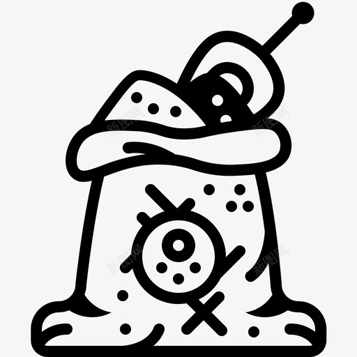 麻袋胡椒粉调味料图标svg_新图网 https://ixintu.com 厨房调味料 胡椒粉 调味料 香料 麻袋
