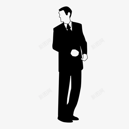 人商人人的轮廓图标svg_新图网 https://ixintu.com 人 人的轮廓 商人