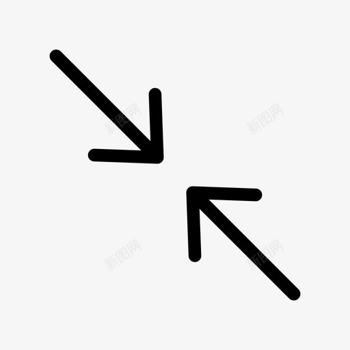 最小化缩小基本轮廓图标svg_新图网 https://ixintu.com 基本轮廓 最小化 缩小