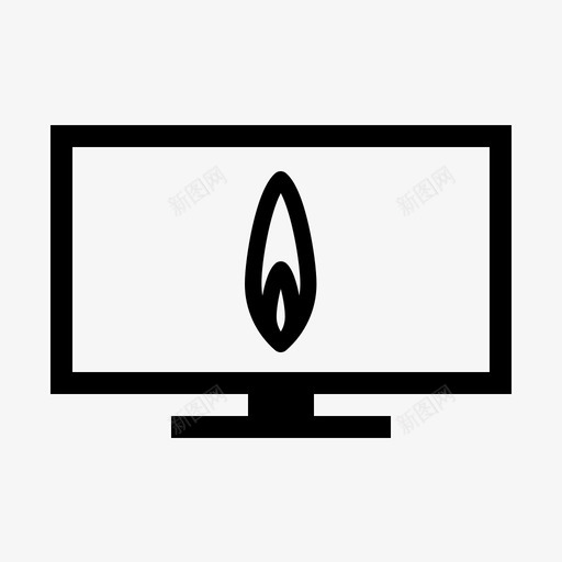 电视屏幕火焰火电视图标svg_新图网 https://ixintu.com 火 电视 电视屏幕图标 电视屏幕火焰