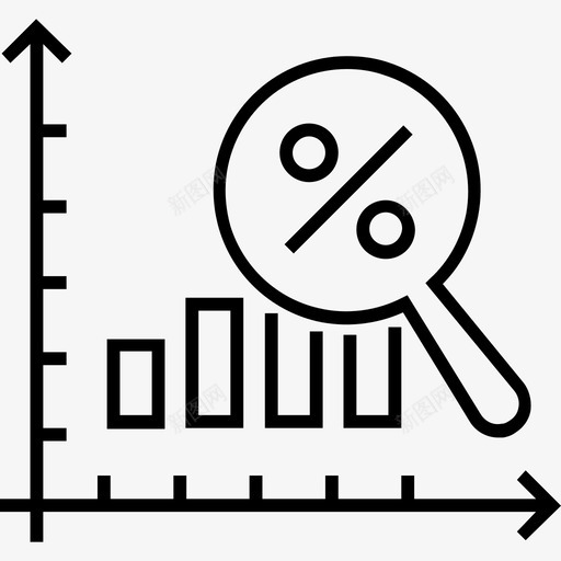 条形图信息图放大图标svg_新图网 https://ixintu.com 600个财务平面线图标 信息图 放大 条形图 百分比 进度图