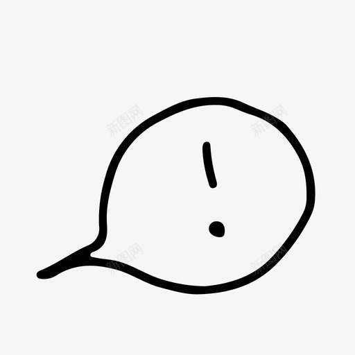 宣告感叹号想法图标svg_新图网 https://ixintu.com 声明 宣告 宣言 异想天开 想法 感叹号