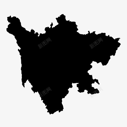 中国四川省四川省地图图标svg_新图网 https://ixintu.com 中国各省 中国四川省 四川省 地图