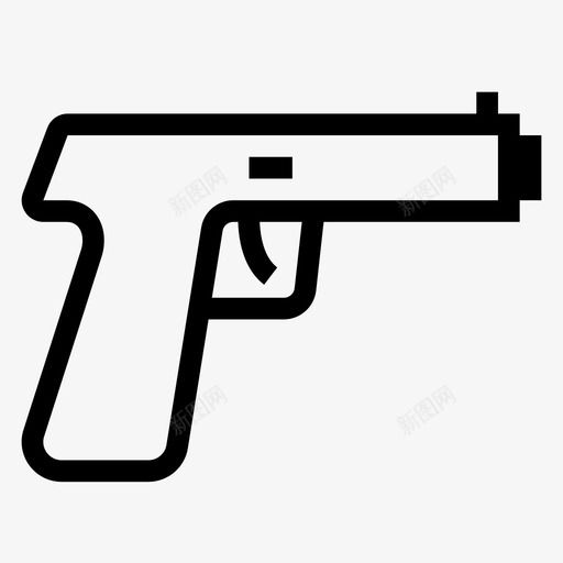 手枪子弹左轮手枪图标svg_新图网 https://ixintu.com 体育健身线图标 子弹 左轮手枪 手枪 步枪 武器