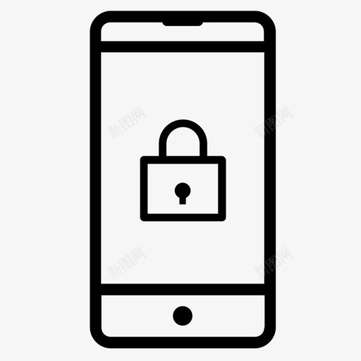 锁隐私私人图标svg_新图网 https://ixintu.com 安全 智能手机 私人 锁 隐私