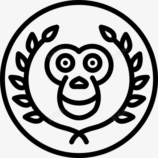 最佳动物园动物奖项图标svg_新图网 https://ixintu.com 动物 奖项 怪人奖 最佳动物园 猴子 黑猩猩