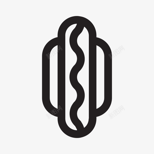 热狗吃酱图标svg_新图网 https://ixintu.com 吃 咖啡馆图标 热狗 酱 香肠