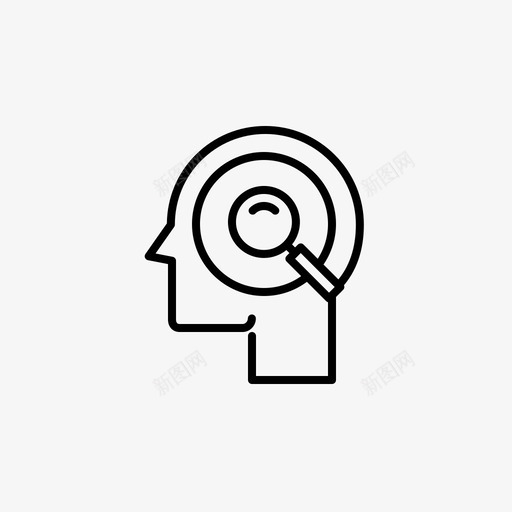 记忆大脑扫描图标svg_新图网 https://ixintu.com 大脑 思考 扫描 搜索 科学教育 记忆