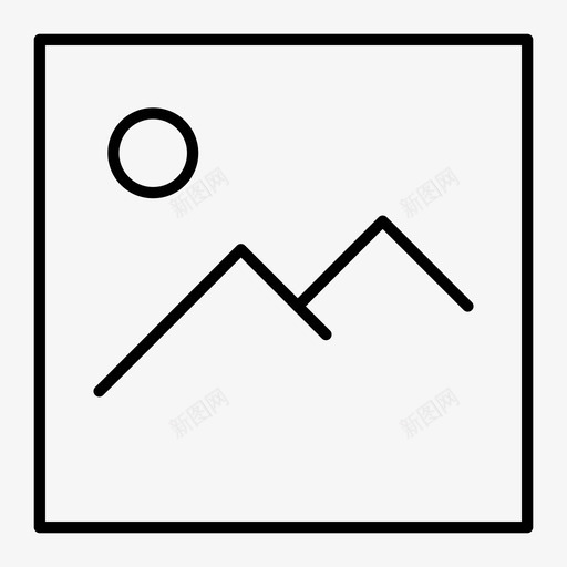 相册风景图标svg_新图网 https://ixintu.com 图片 照片 相册 风景