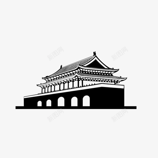 天安门svg_新图网 https://ixintu.com 天安门