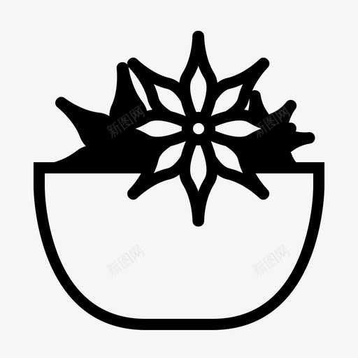 调味碗茴香烹饪图标svg_新图网 https://ixintu.com 厨房调味品 烹饪 茴香 菜肴 调味碗