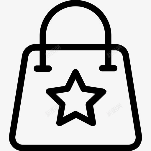购物袋圣诞购物手提袋图标svg_新图网 https://ixintu.com 圣诞购物 手提袋 派对和庆祝线图标 购物袋